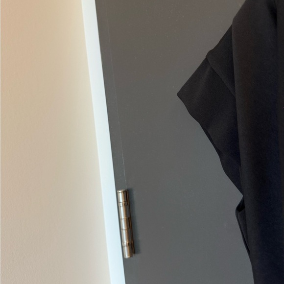 Scapa Lauren Perre M  Asymmetrical shoulder Black Dress EUC vintage - Picture 12 of 14